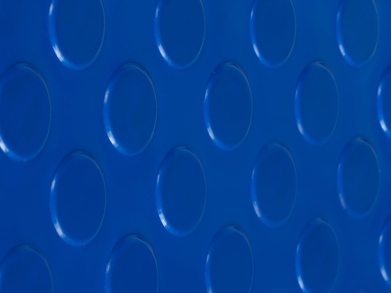 Mavi Paralı PVC Zemin - Oval Kabartma Desen Mavi paralı PVC zemin kaplama - oval yuvarlak kabartmalı mavi coin PVC